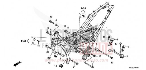 CARROSSERIE DE CHASSIS NC700DC de 2012